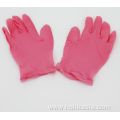 Pink Nitrile Disposable Exam Gloves Medium